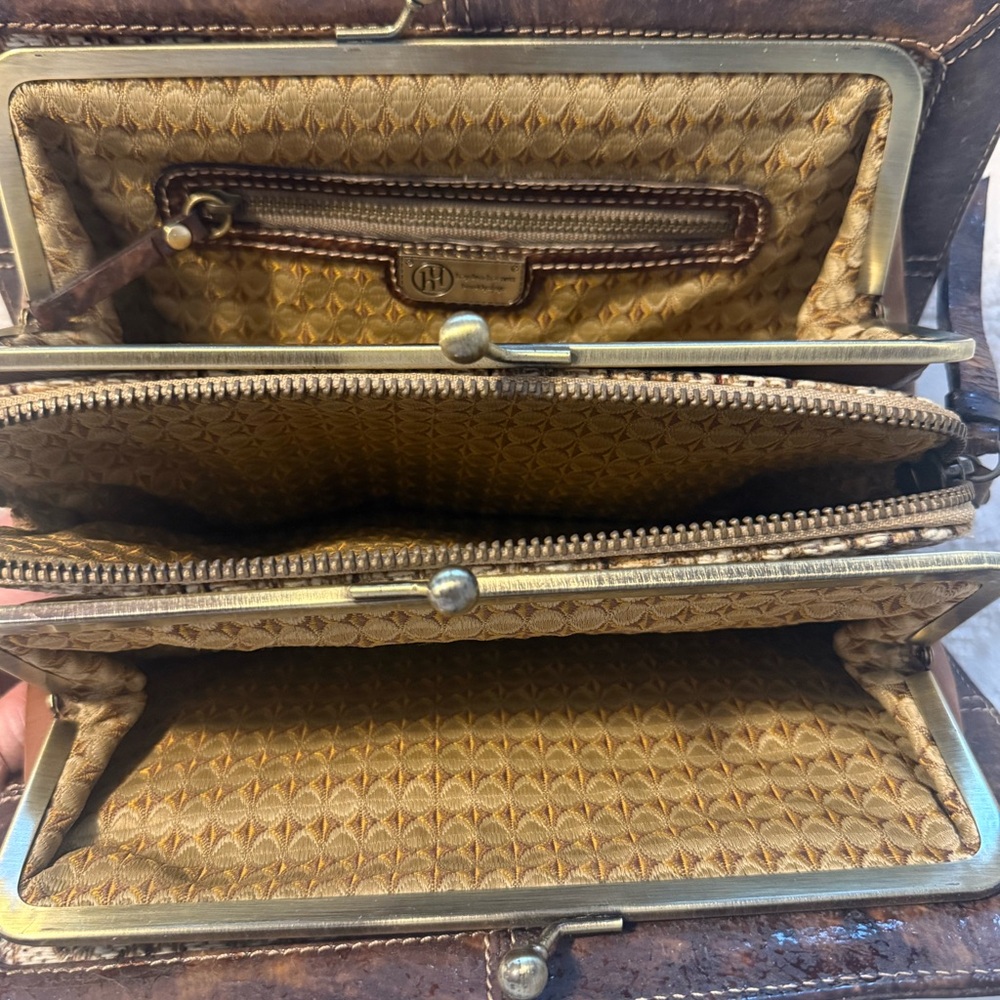 Vintage Brown and Tan Woven Satchel - Picture 5 of 5